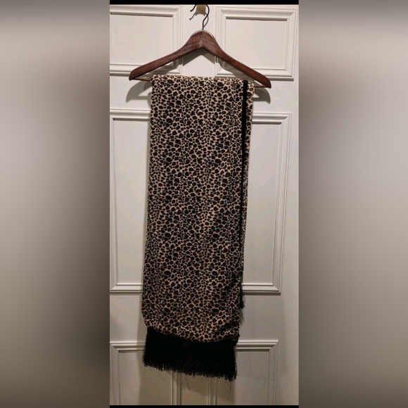 BLANKET EEUC Leopard Print Velvet Solid Black Backing Appro 50"x60" - Picture 1 of 4